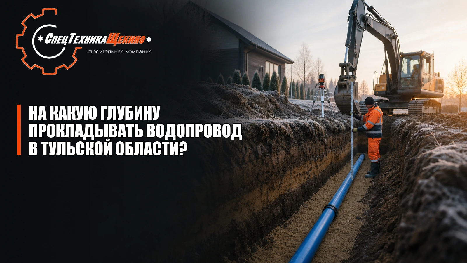 На какую глубину прокладывать водопровод в Тульской области