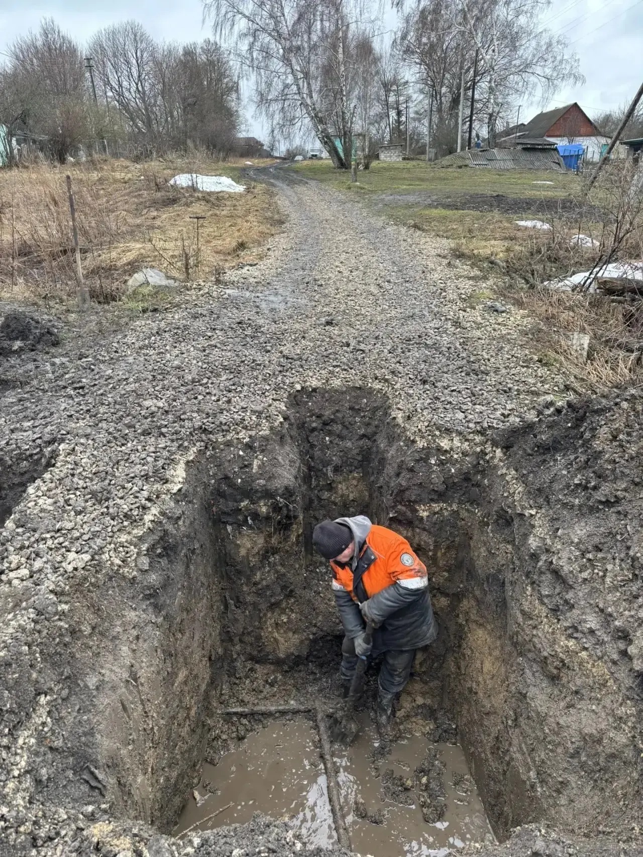 Прокладка водопровода в Тульской области — СпецТехника Щекино